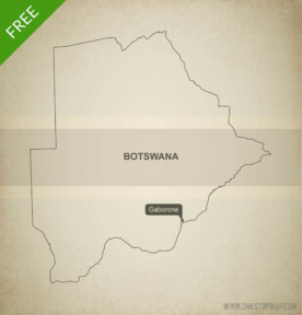 Free vector map of Botswana outline