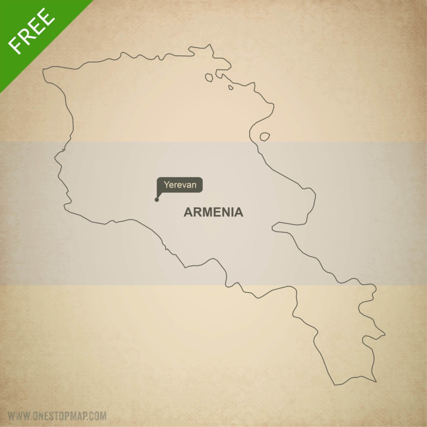 Free vector map of Armenia outline