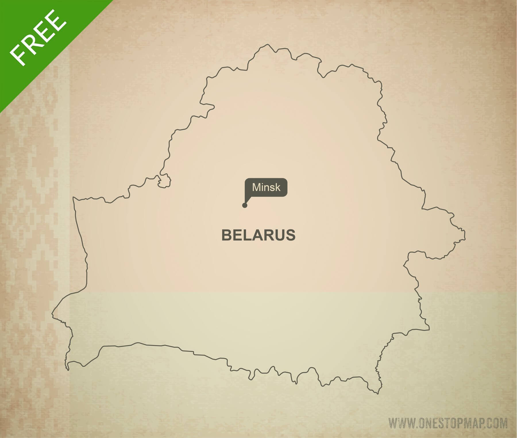 Free vector map of Belarus outline
