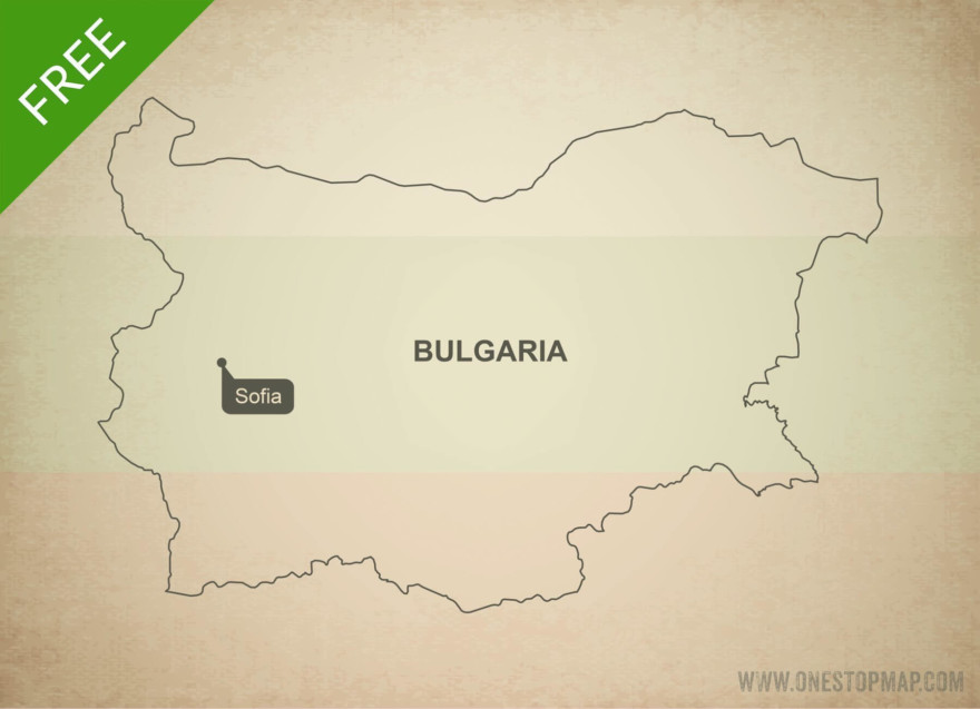 Free vector map of Bulgaria outline