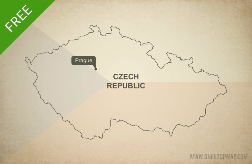 Free vector map of Czech Republic outline