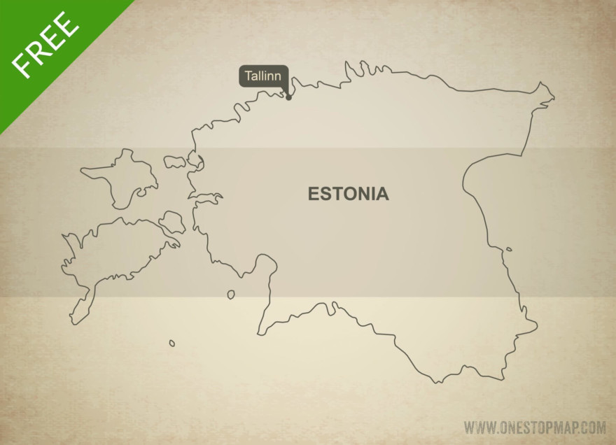 Free vector map of Estonia outline