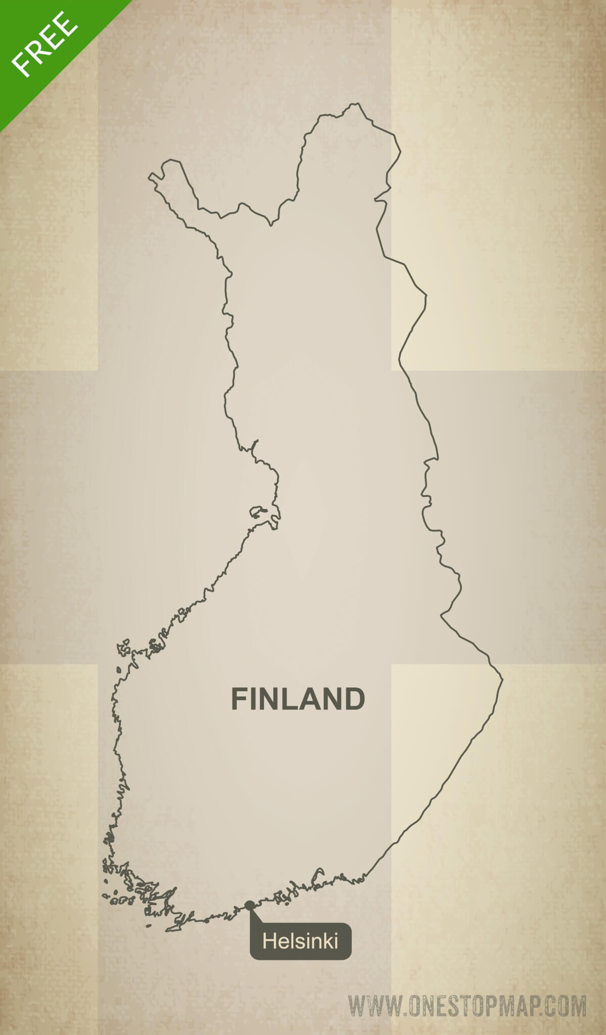 Free vector map of Finland outline