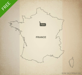 Free vector map of France outline