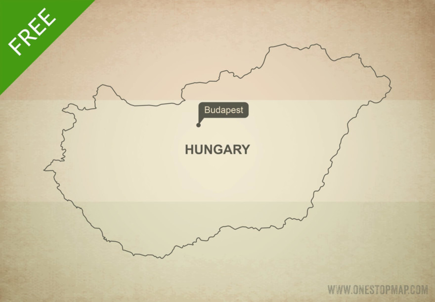 Free vector map of Hungary outline