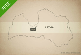 Free vector map of Latvia outline