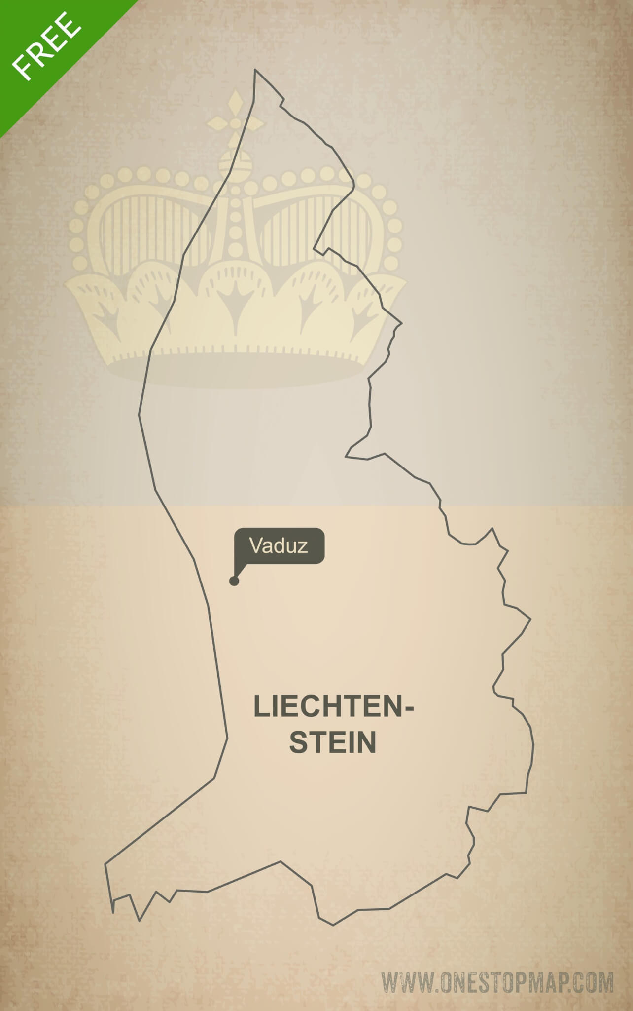 Free vector map of Liechtenstein outline