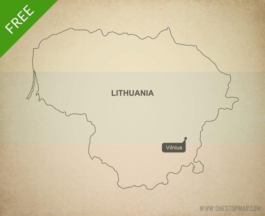 Free vector map of Lithuania outline