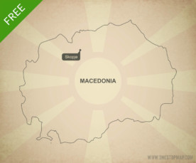 Free vector map of Macedonia outline