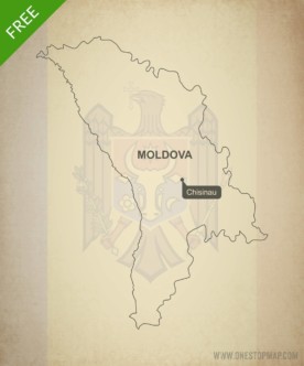 Free vector map of Moldova outline