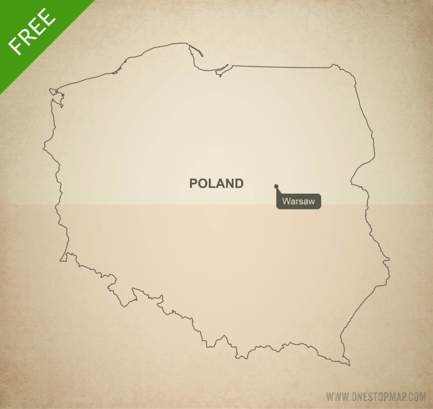 Free vector map of Poland outline