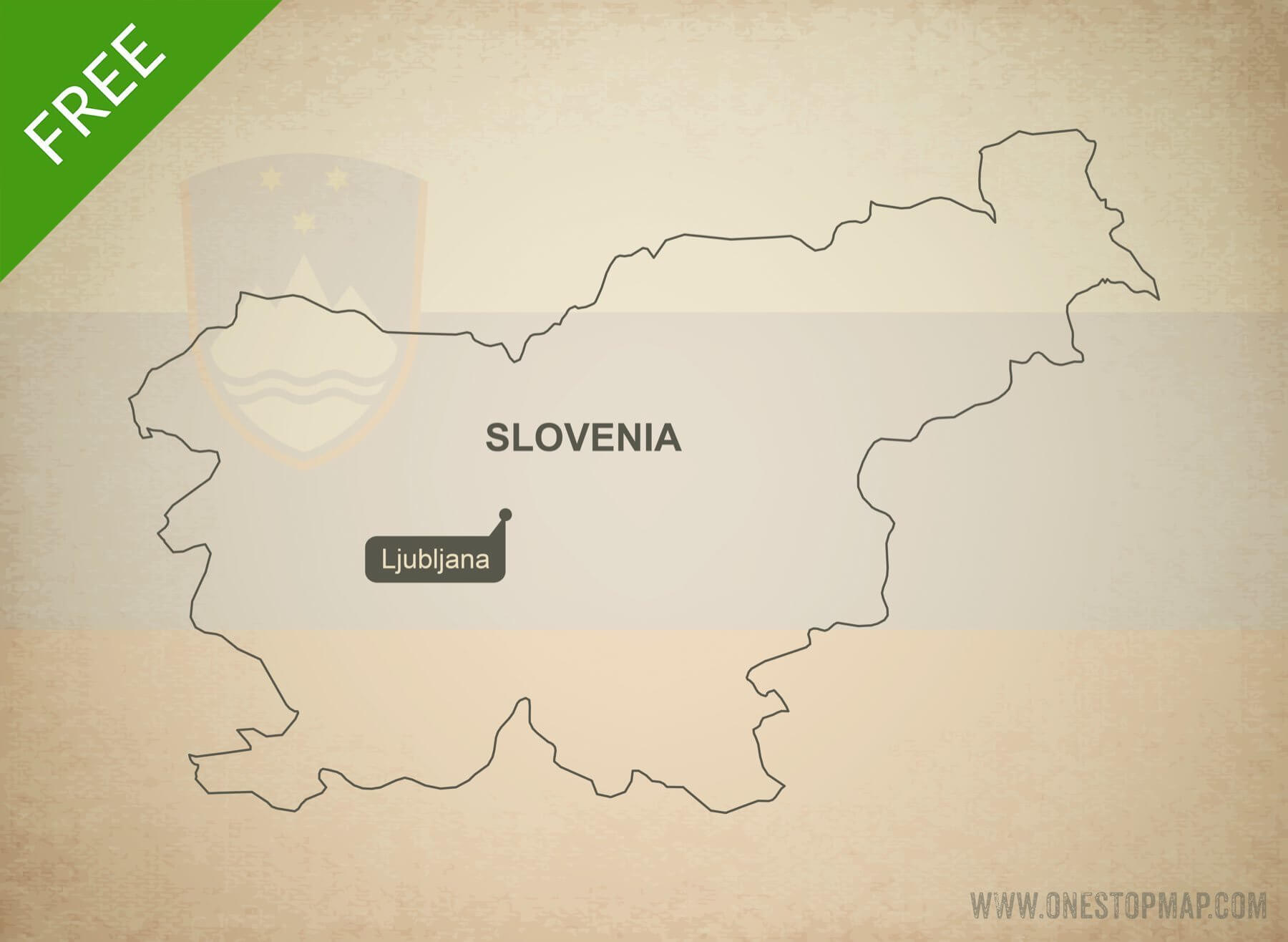 Free vector map of Slovenia outline