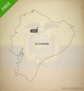 Free vector map of Ecuador outline