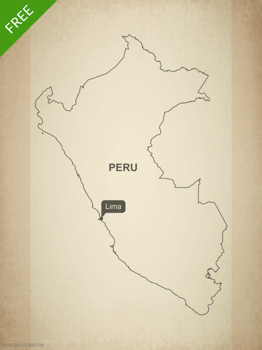 Free vector map of Peru outline