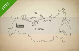 Free vector map of Russia outline