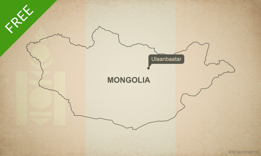 Free vector map of Mongolia outline