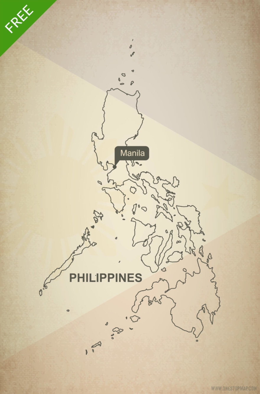 Free vector map of Philippines outline