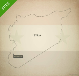 Free vector map of Syria outline