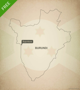 Free vector map of Burundi outline