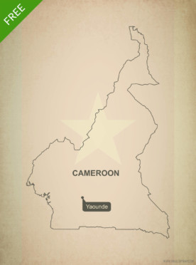 Free vector map of Cameroon outline