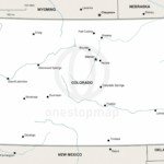 Vector map of Colorado political