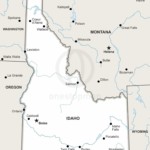 Vector map of Idaho political