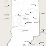 Vector map of Indiana political