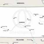 Vector map of Kansas political