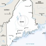 Vector map of Maine political