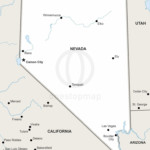 Vector map of Nevada political