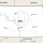 Vector map of North Dakota political
