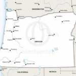 Vector map of Oregon political