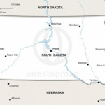 Vector map of South Dakota political