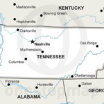 Vector map of Tennessee political