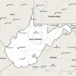 Vector map of West Virginia political