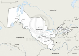 Vector map of Uzbekistan political
