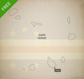 Free vector map of Cape Verde outline