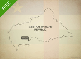 Free vector map of Central African Republic outline