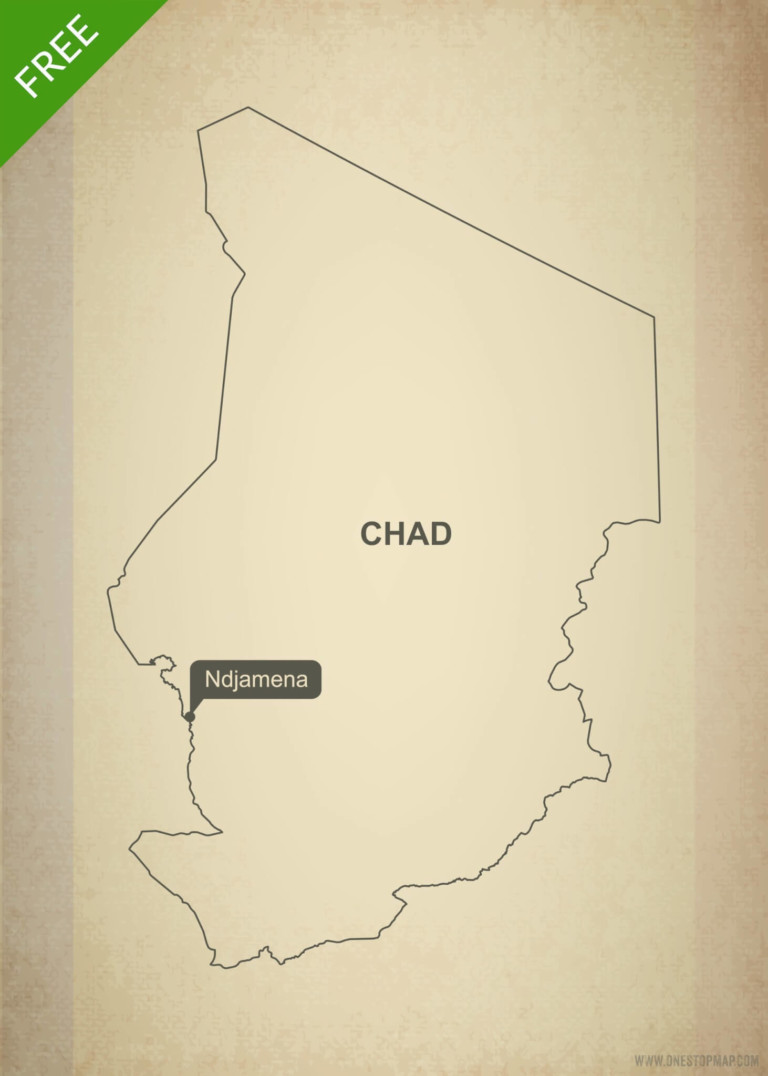 Free vector map of Chad outline