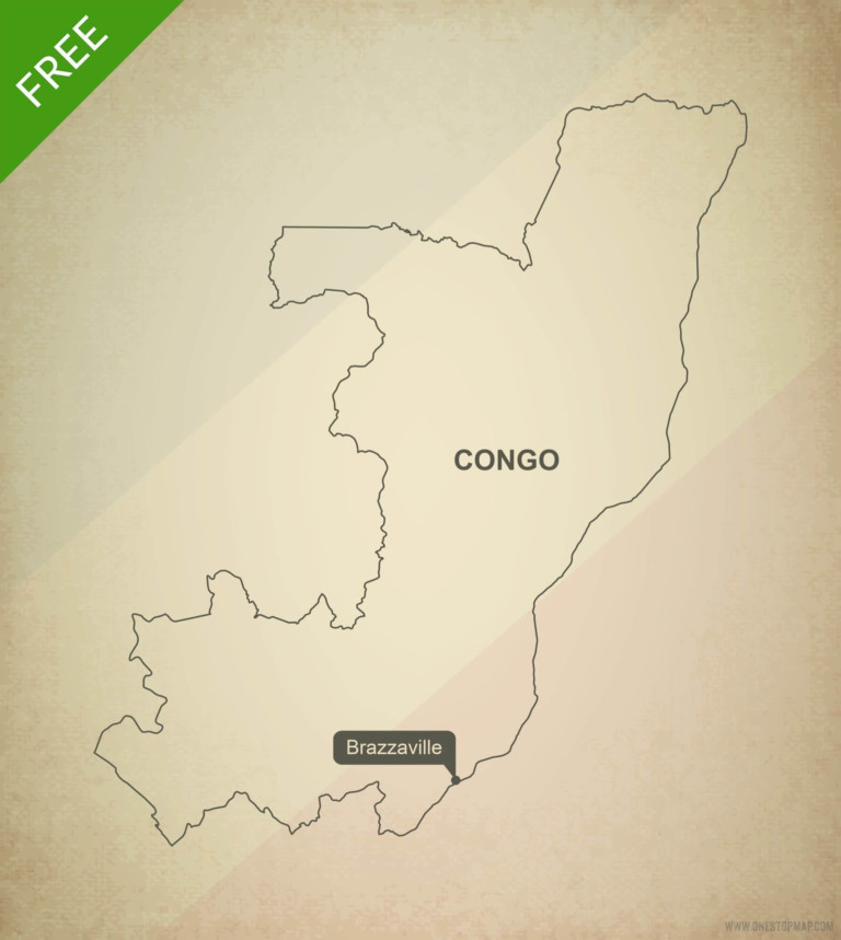 Free vector map of Congo outline