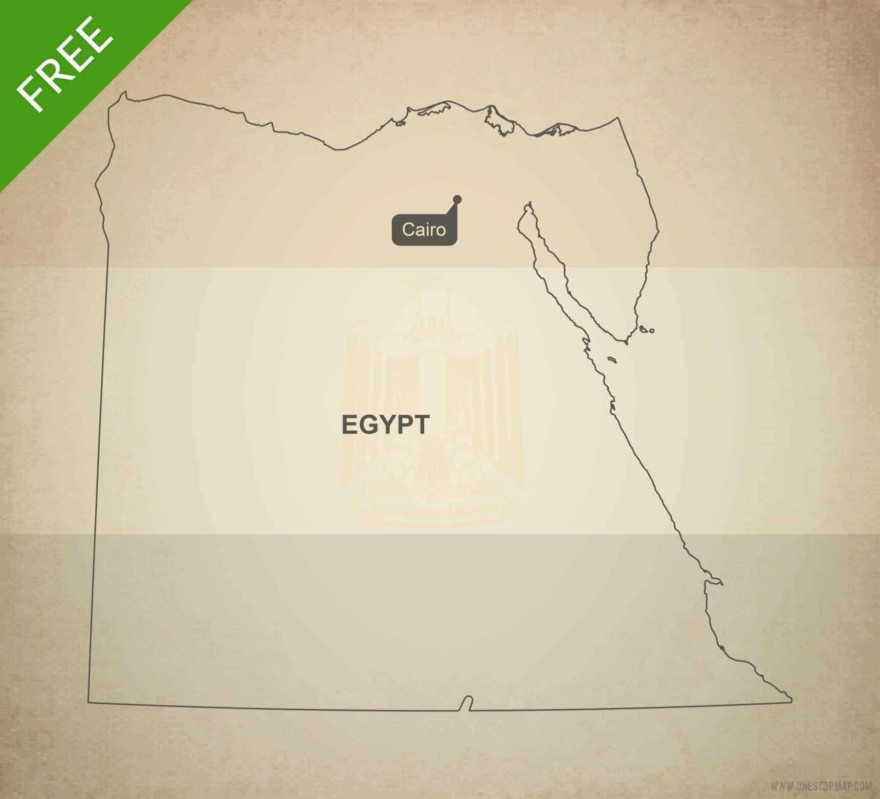 Free vector map of Egypt outline