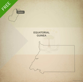 Free vector map of Equatorial Guinea outline