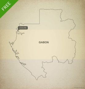 Free vector map of Gabon outline