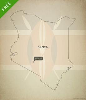 Free vector map of Kenya outline