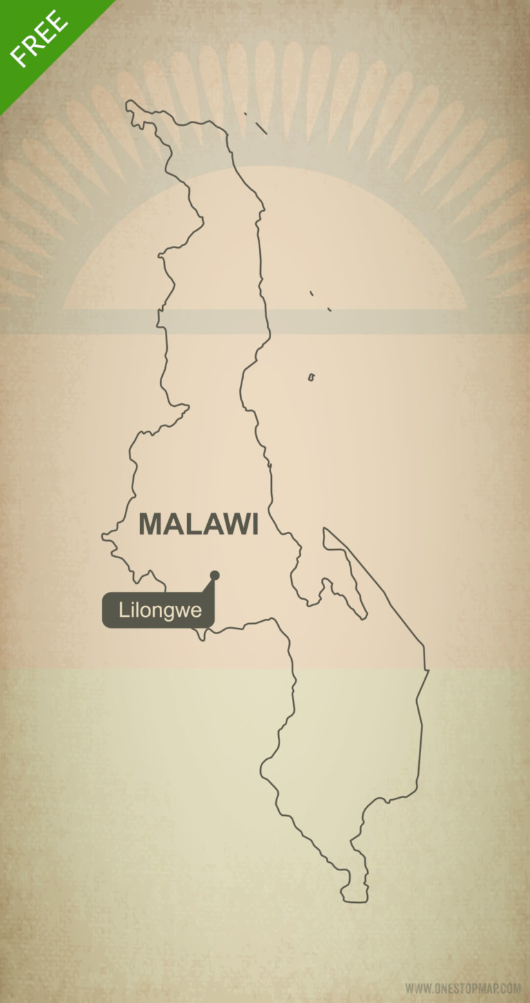 Free vector map of Malawi outline