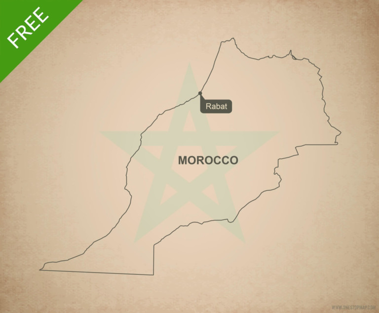 Free vector map of Morocco outline