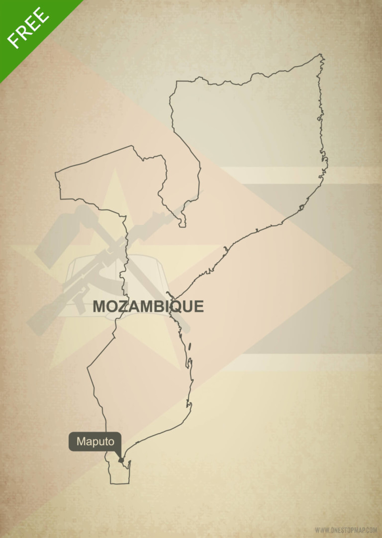 Free vector map of Mozambique outline