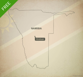 Free vector map of Namibia outline