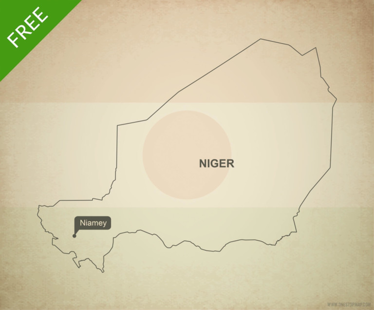 Free vector map of Niger outline