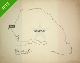 Free vector map of Senegal outline